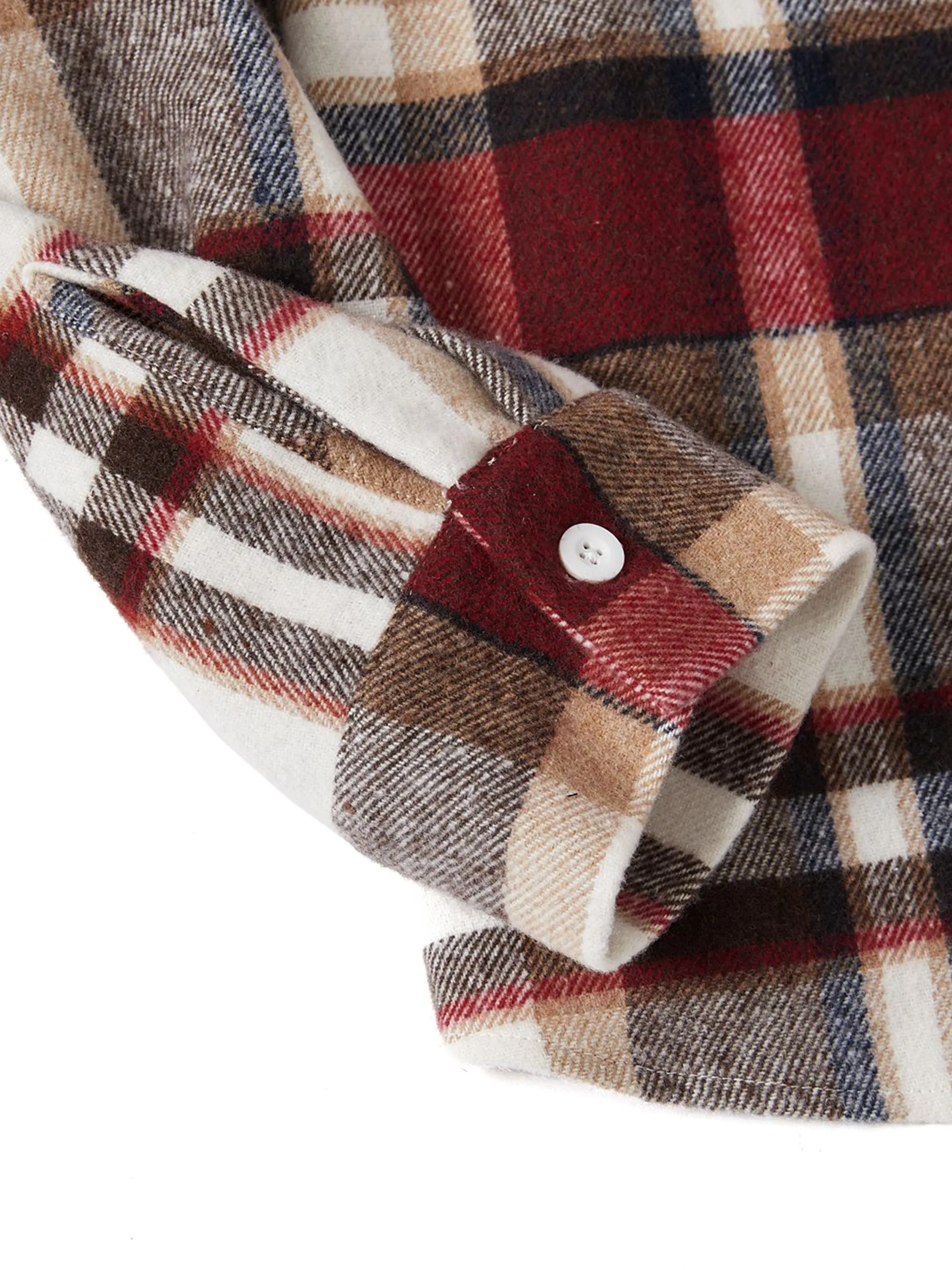 Family Matching Solid Ribbed Spliced Plaid Belted Dresses and Long-sleeve Button Up Shirts Sets MAROON - Image 22