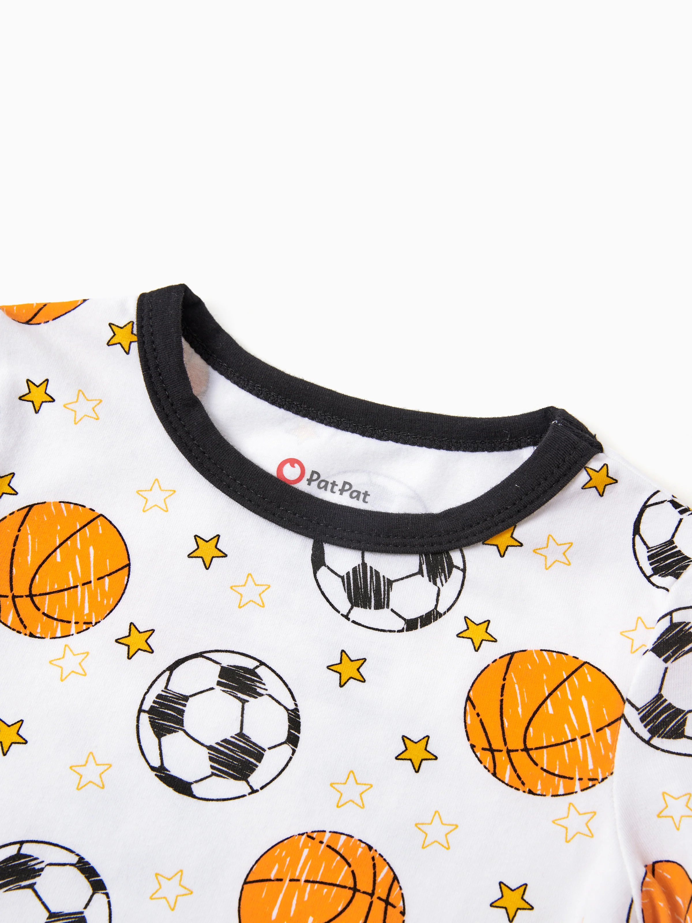 Halloween Pajamas Set with Childlike Print 2-piece Snug fit Organic Cotton Pajamas for Toddler / Kids Girls / Boys White - Image 5