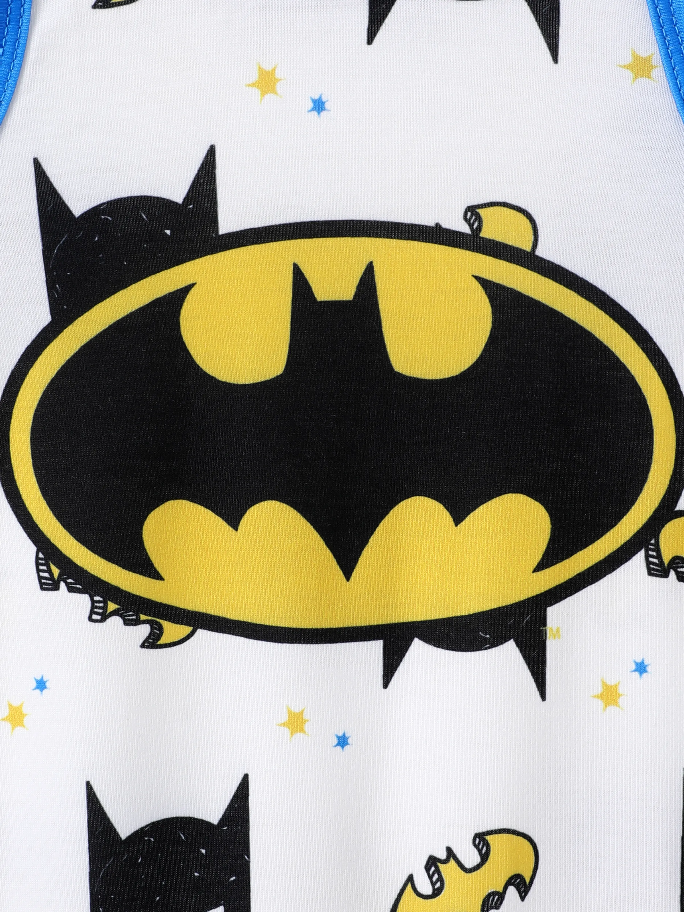 Justice League Baby Boy Batman/Superman Tank Romper BlackandWhite - Image 4