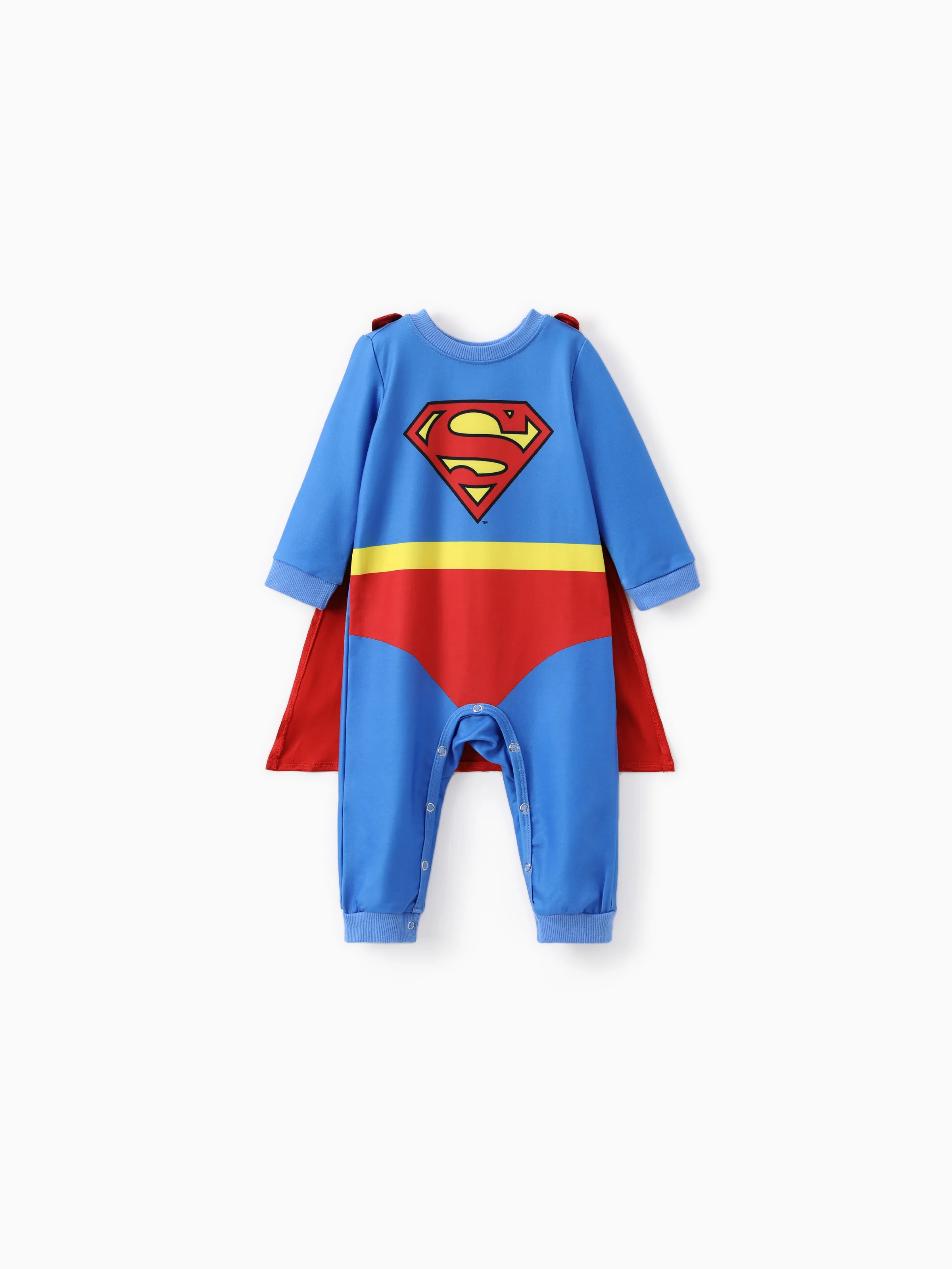 Justice League Family matching Cosplay Costume Superman/Wonder woman Logo Print Long-sleeve Sweatshirt/Dress/Jumpsuit With Cape Multi-color - Image 12