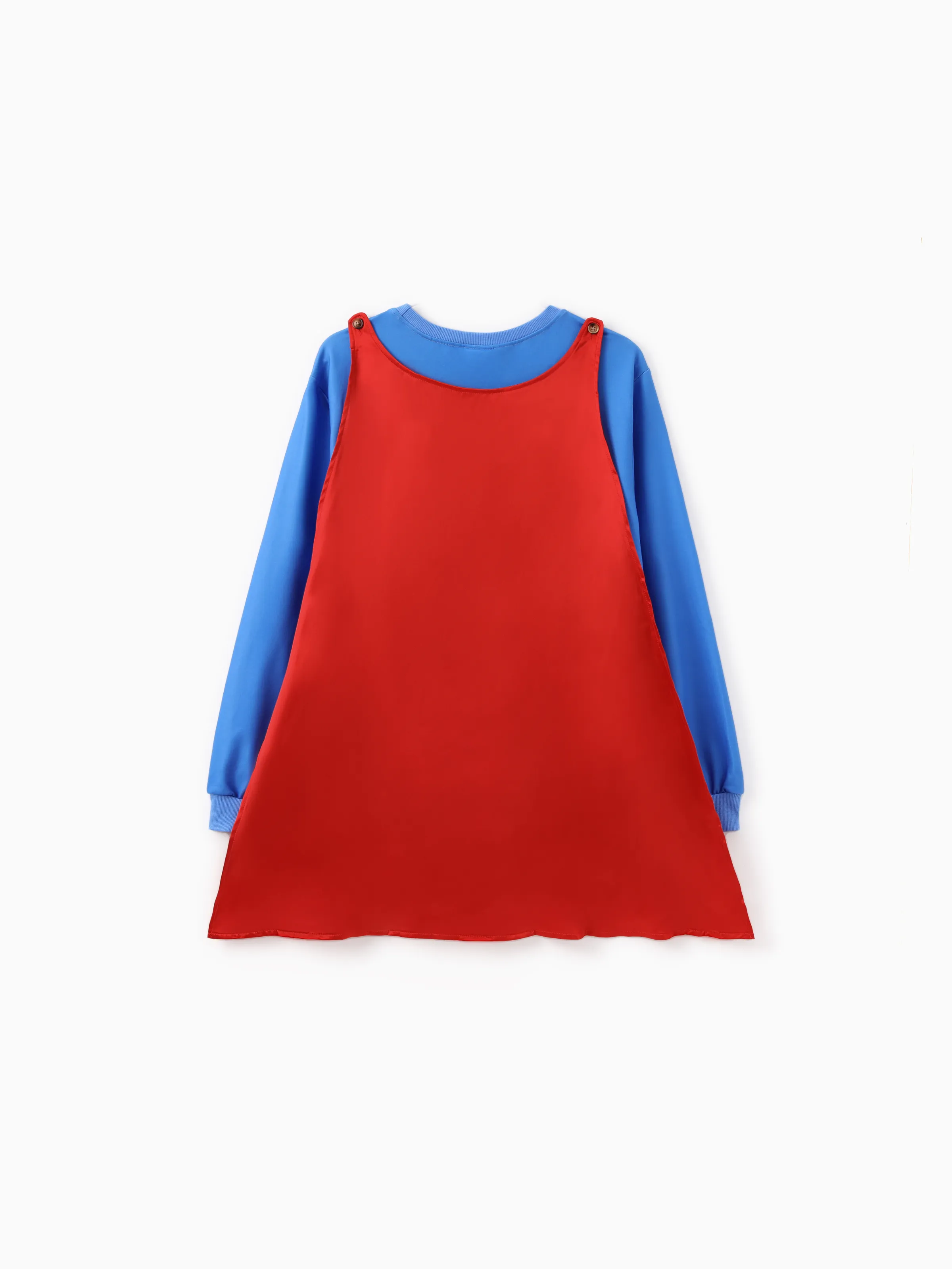 Justice League Family matching Cosplay Costume Superman/Wonder woman Logo Print Long-sleeve Sweatshirt/Dress/Jumpsuit With Cape Multi-color - Image 22