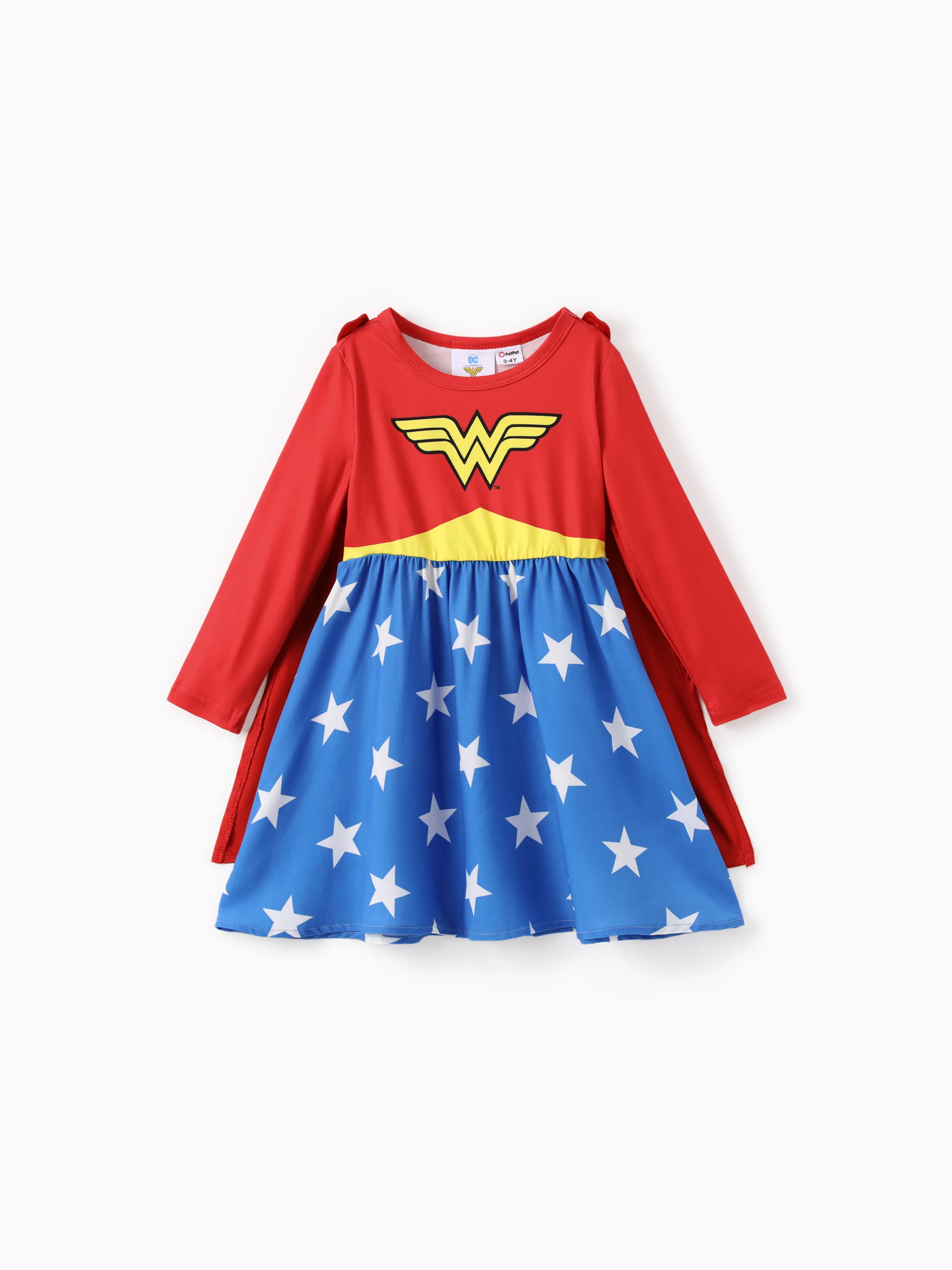 Justice League Family matching Cosplay Costume Superman/Wonder woman Logo Print Long-sleeve Sweatshirt/Dress/Jumpsuit With Cape Multi-color - Image 7