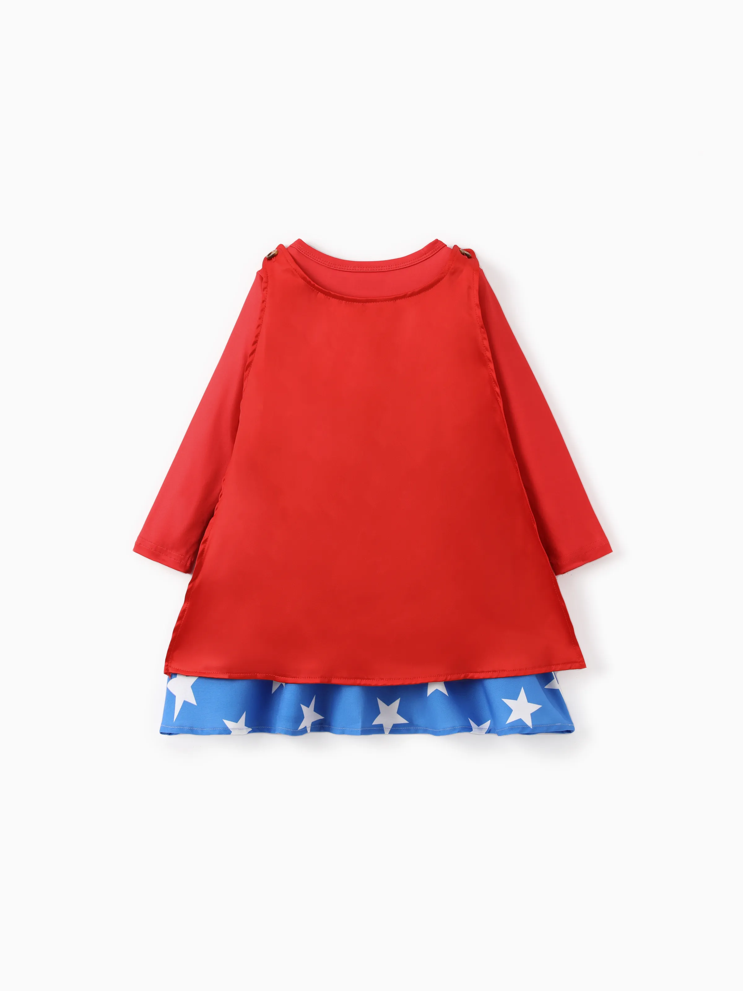 Justice League Family matching Cosplay Costume Superman/Wonder woman Logo Print Long-sleeve Sweatshirt/Dress/Jumpsuit With Cape Multi-color - Image 8