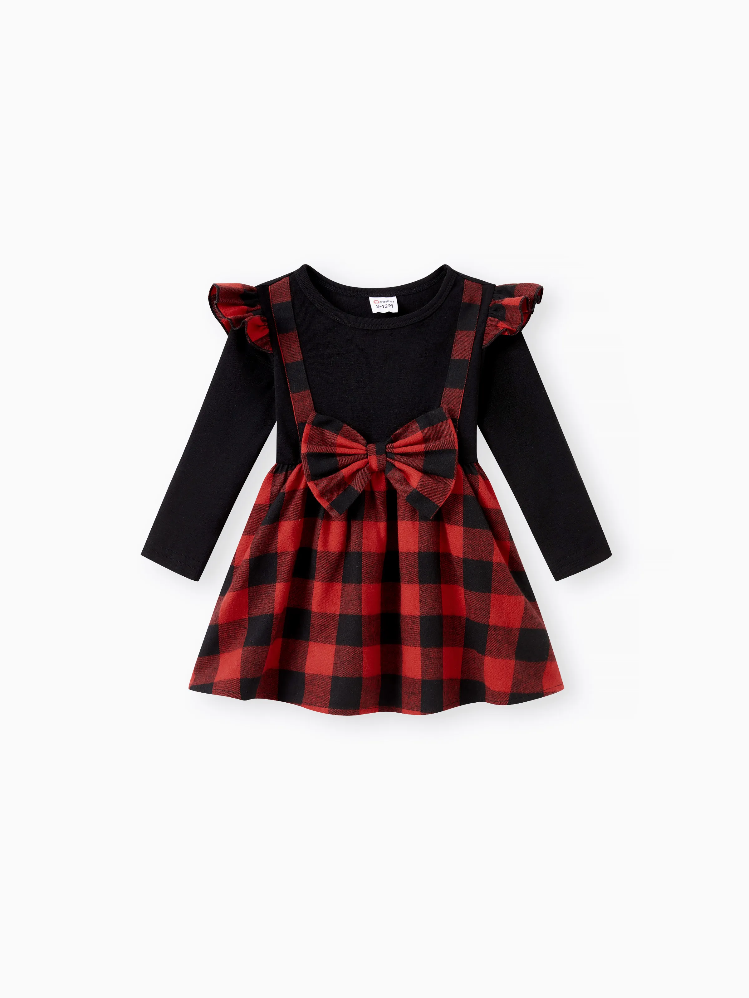 Matching Family Outfits Black and Red Plaid Co-ord Sets Hi-Low Flowy Hemline redblack - Image 12