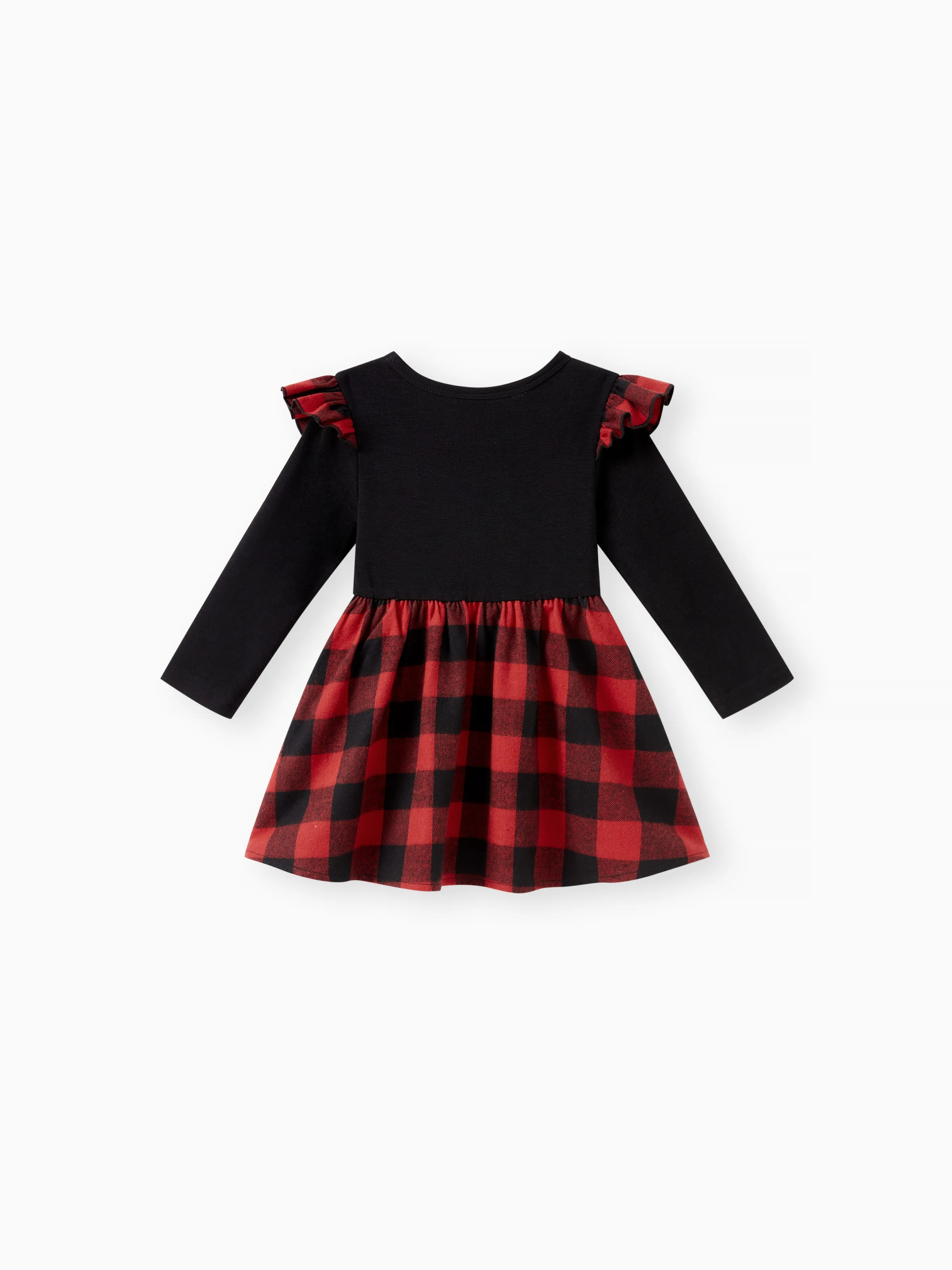Matching Family Outfits Black and Red Plaid Co-ord Sets Hi-Low Flowy Hemline redblack - Image 13