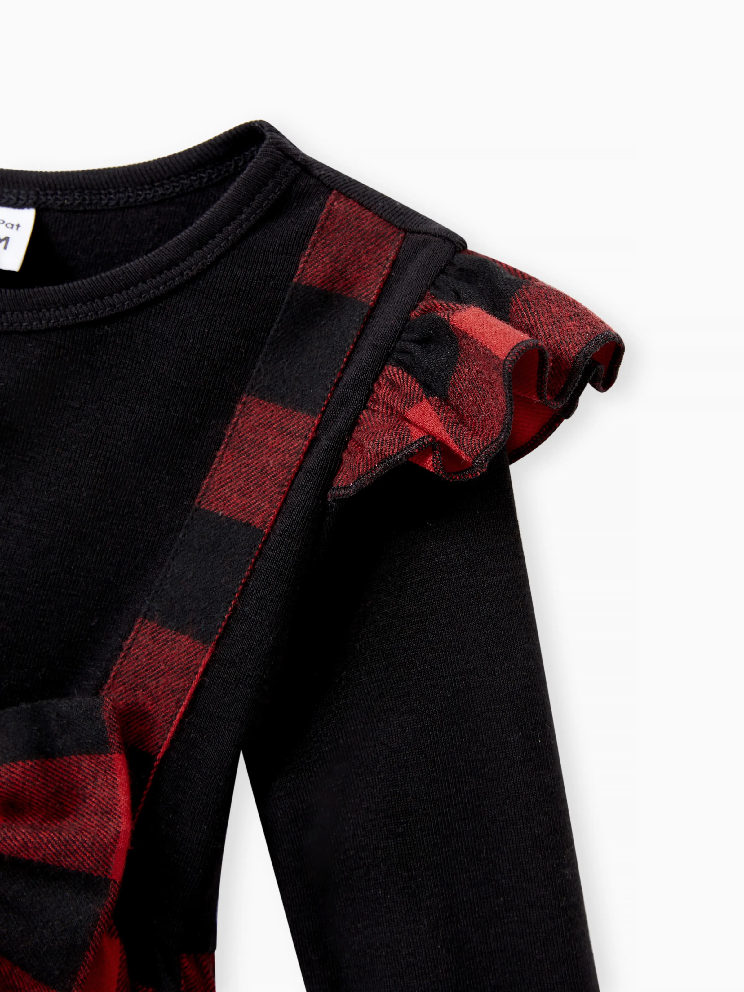 Matching Family Outfits Black and Red Plaid Co-ord Sets Hi-Low Flowy Hemline redblack - Image 15