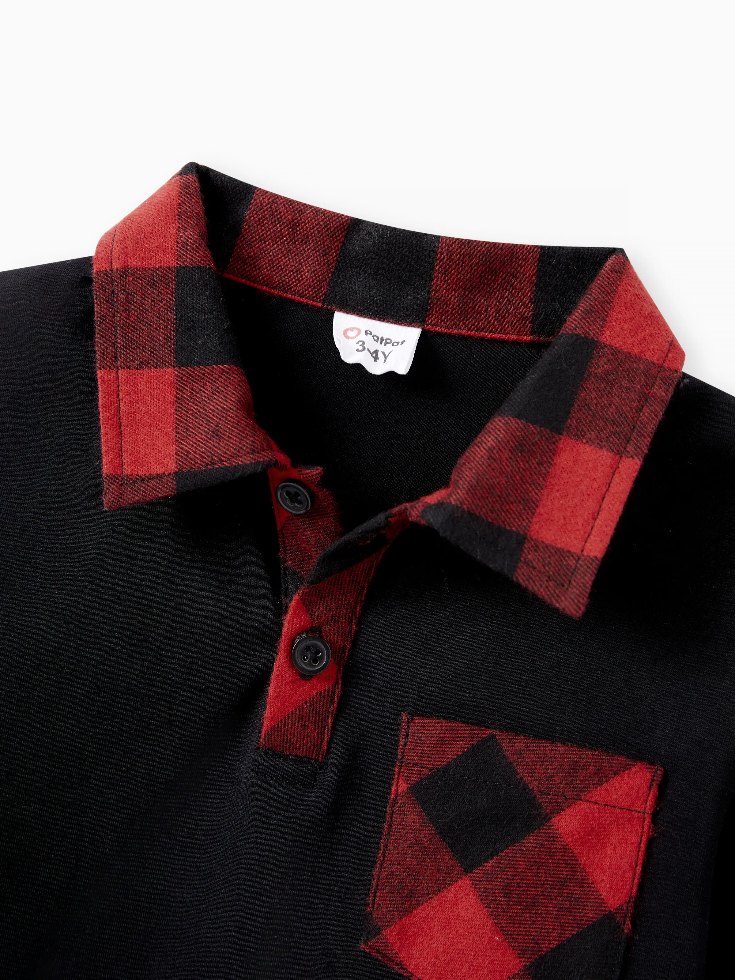Matching Family Outfits Black and Red Plaid Co-ord Sets Hi-Low Flowy Hemline redblack - Image 21