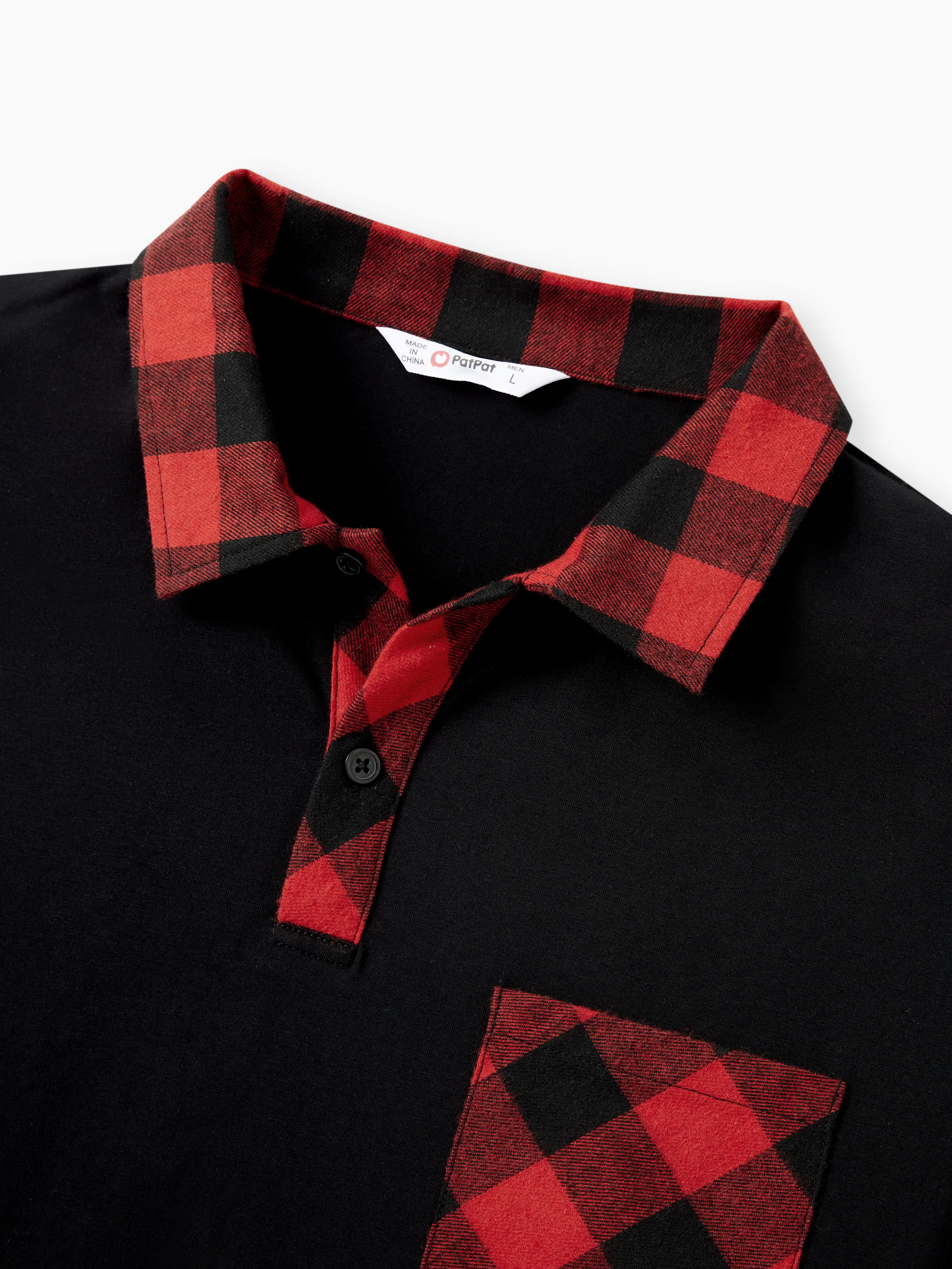 Matching Family Outfits Black and Red Plaid Co-ord Sets Hi-Low Flowy Hemline redblack - Image 26