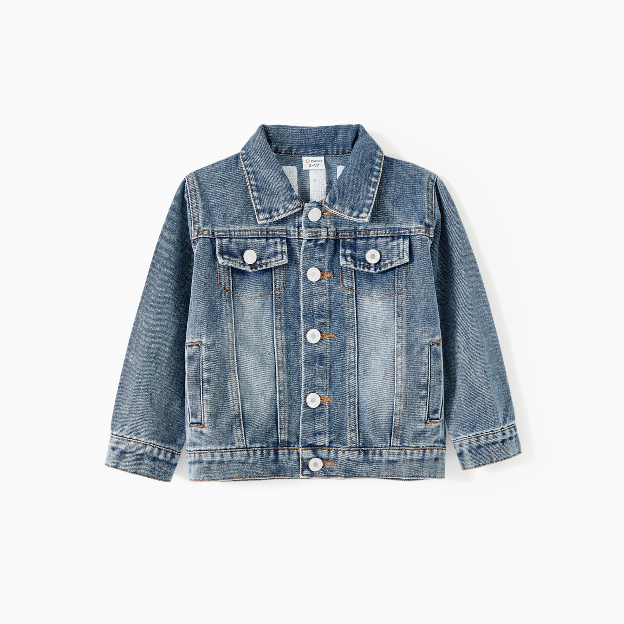 Mom and Me Light Blue Letter Design Long-sleeve Distressed Denim Jackets Light Blue - Image 12