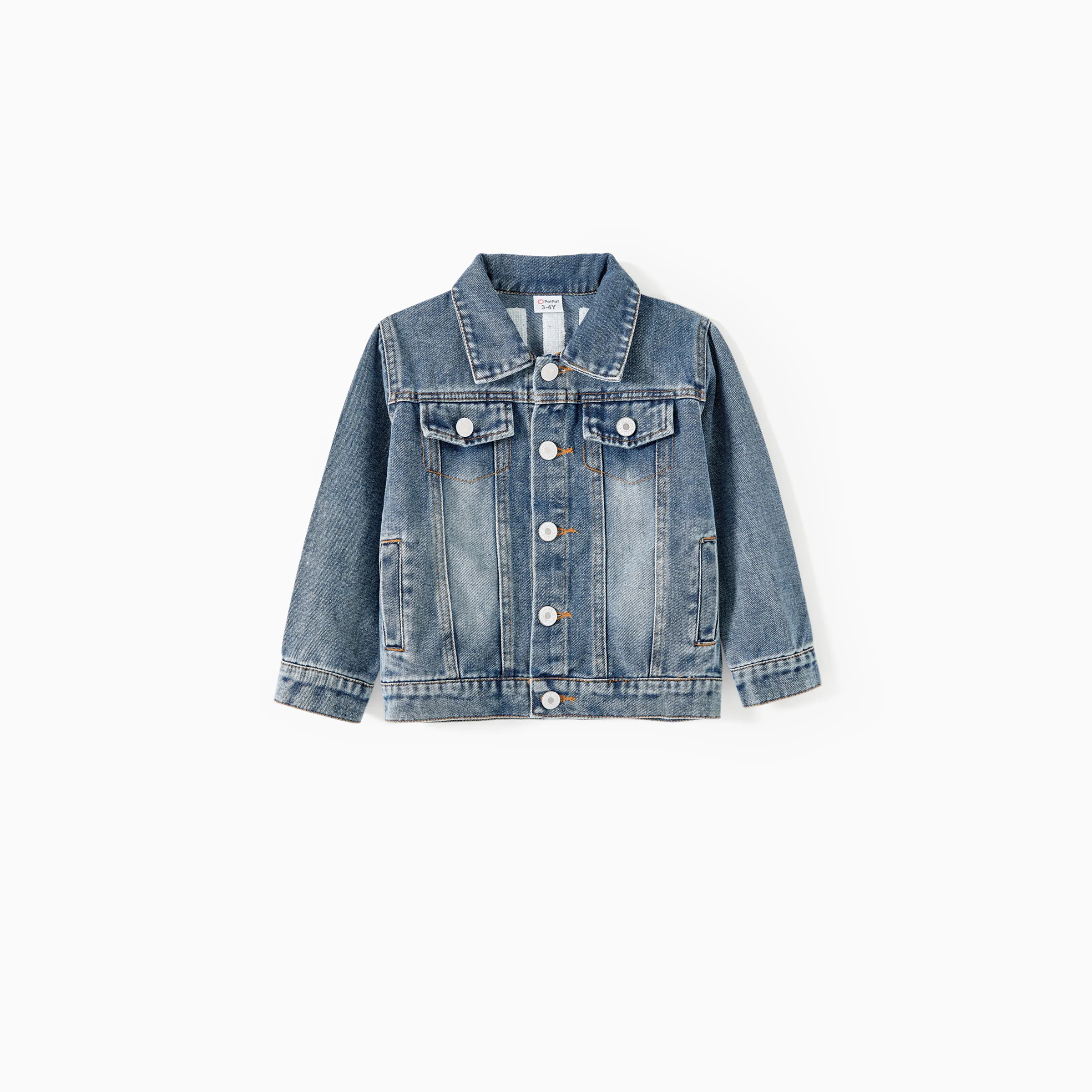 Mom and Me Light Blue Letter Design Long-sleeve Distressed Denim Jackets Light Blue - Image 7