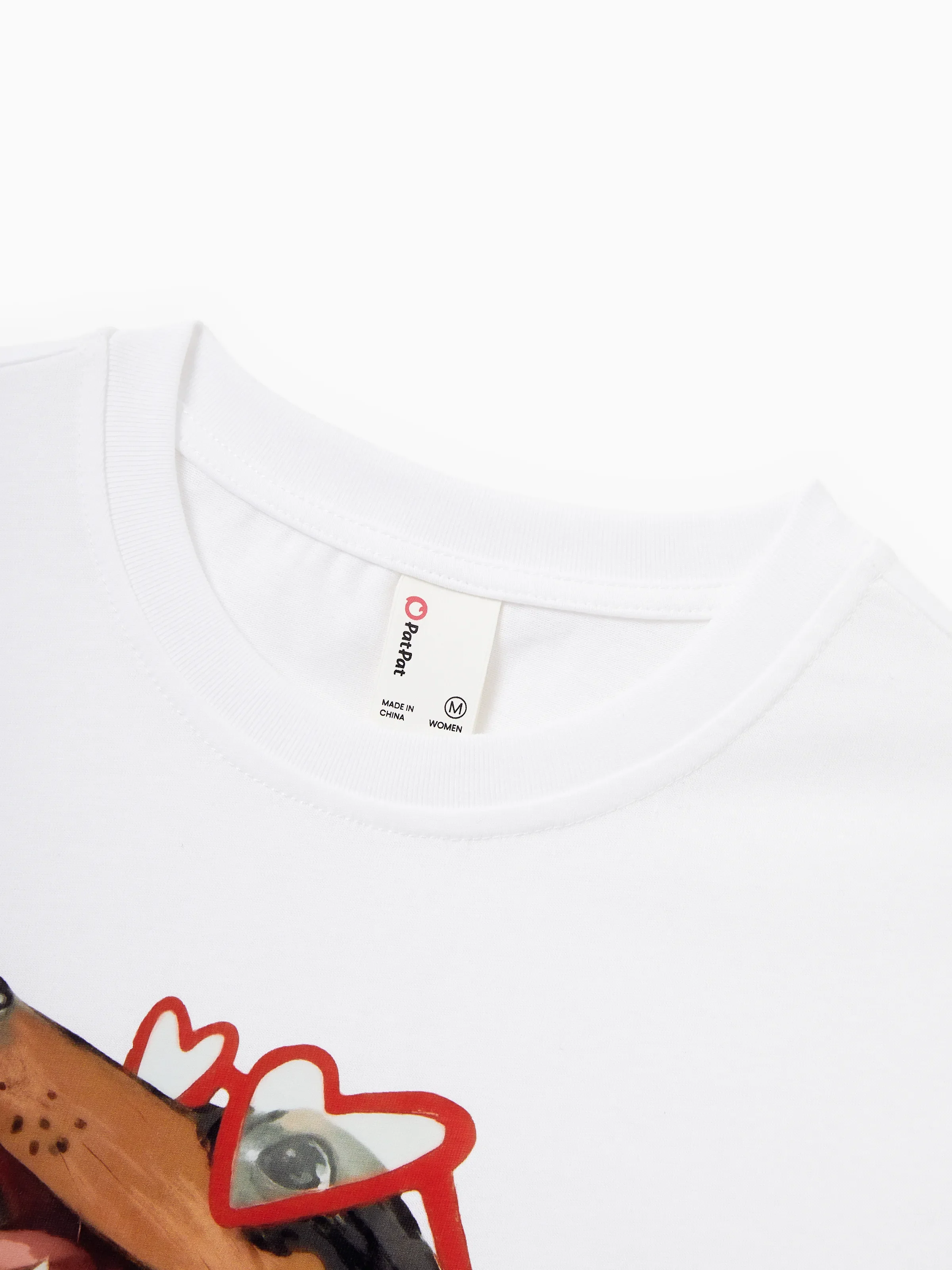 Mommy and Me Dachshund Graphic Tees "Mom's Cool Vibes" Matching Cotton Doggy Print T-Shirt White - Image 4