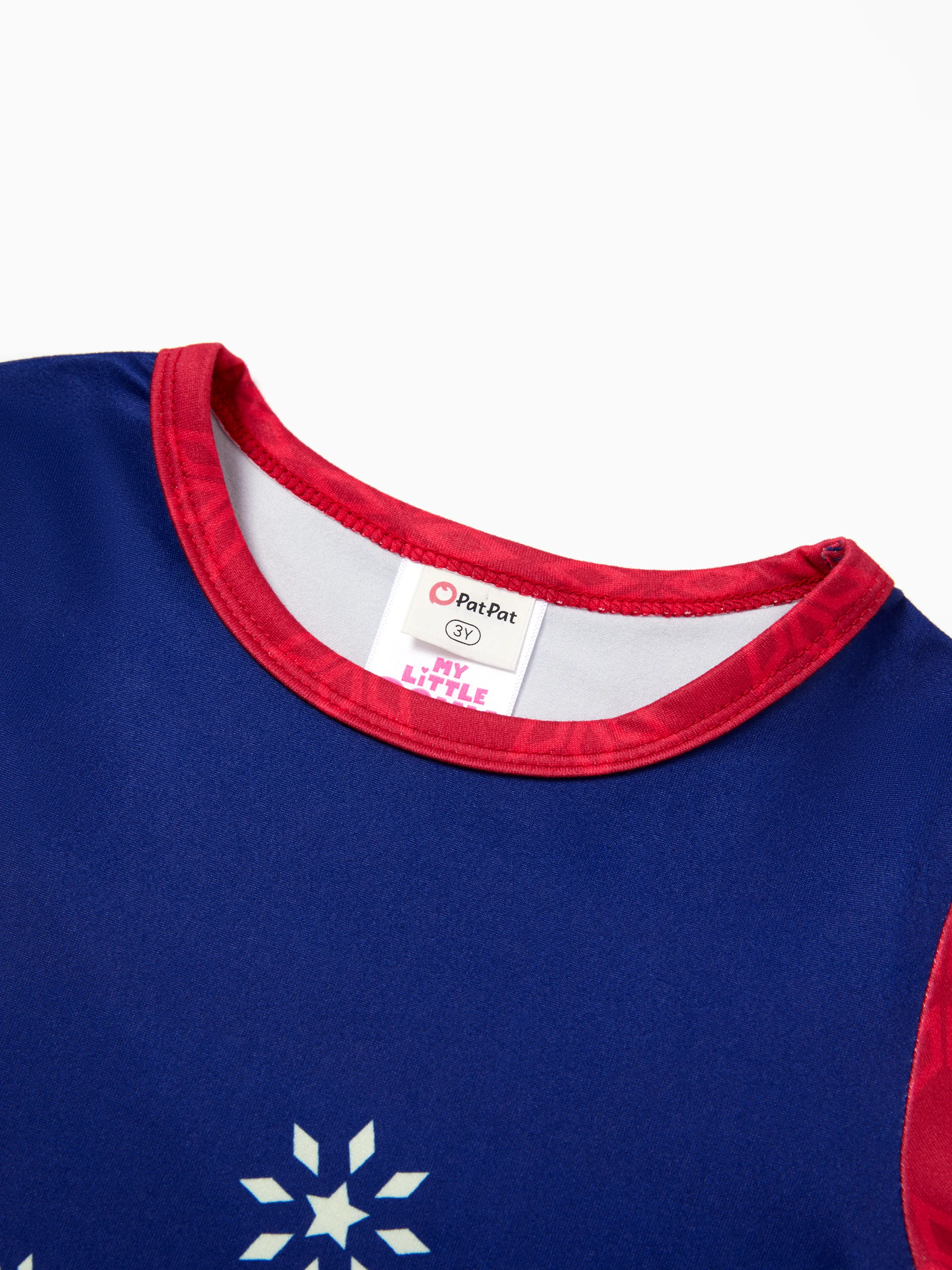 My Little Pony Toddler Girl Rainbow Dash/Twilight Sparkle Christmas Graphic Polyester Spandex Fabric Dress Deep Blue - Image 3