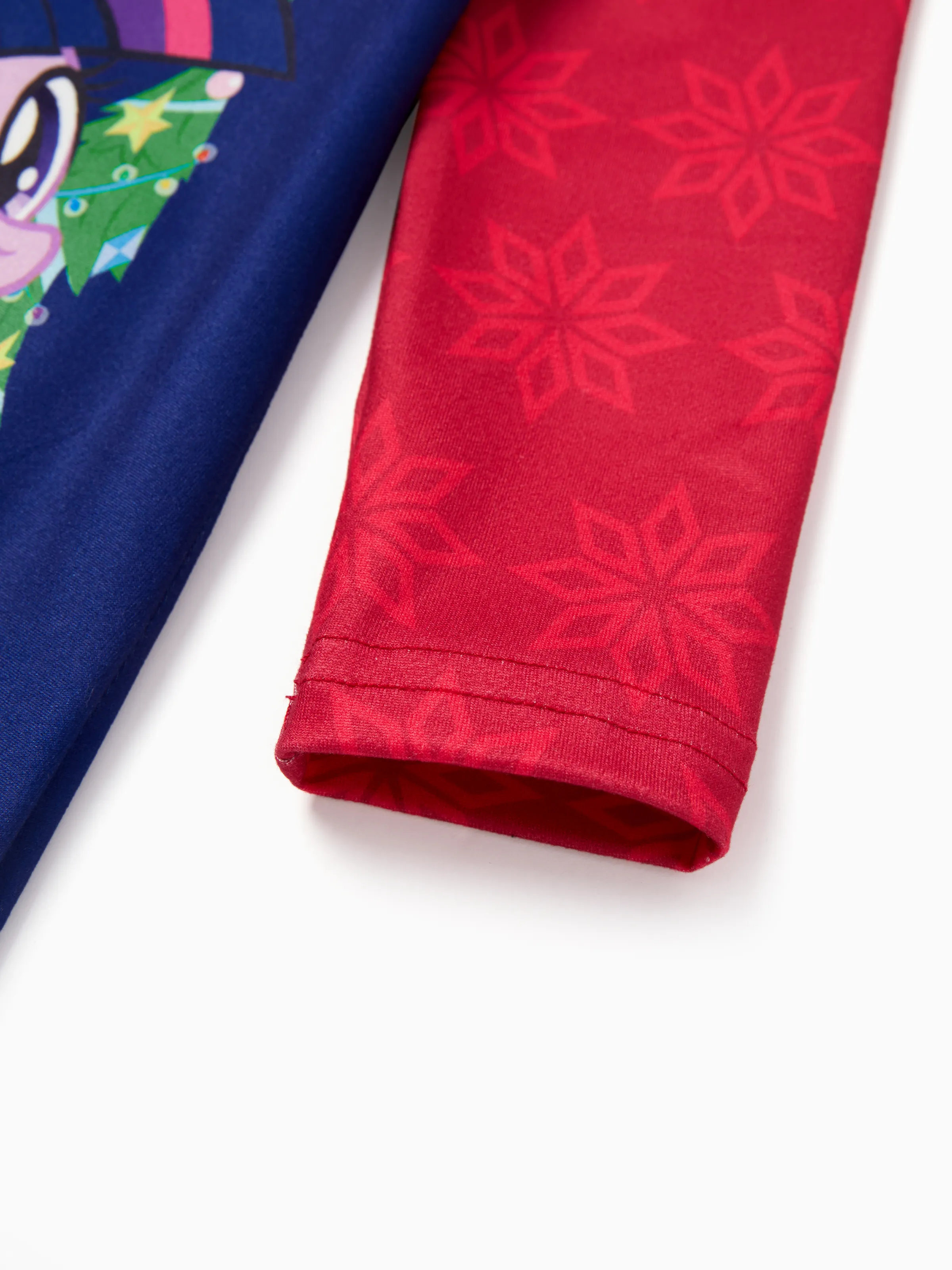 My Little Pony Toddler Girl Rainbow Dash/Twilight Sparkle Christmas Graphic Polyester Spandex Fabric Dress Deep Blue - Image 4