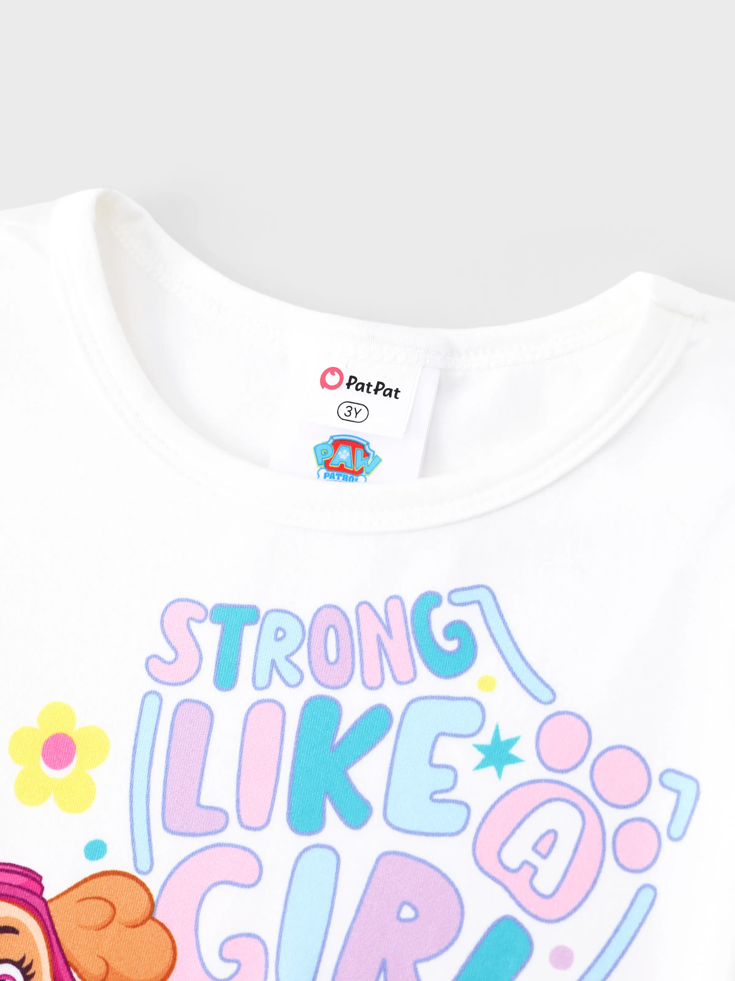 PAW Patrol Toddler Girl 1pc Skye Everest Floral Ruffle-hem Dress White - Image 3