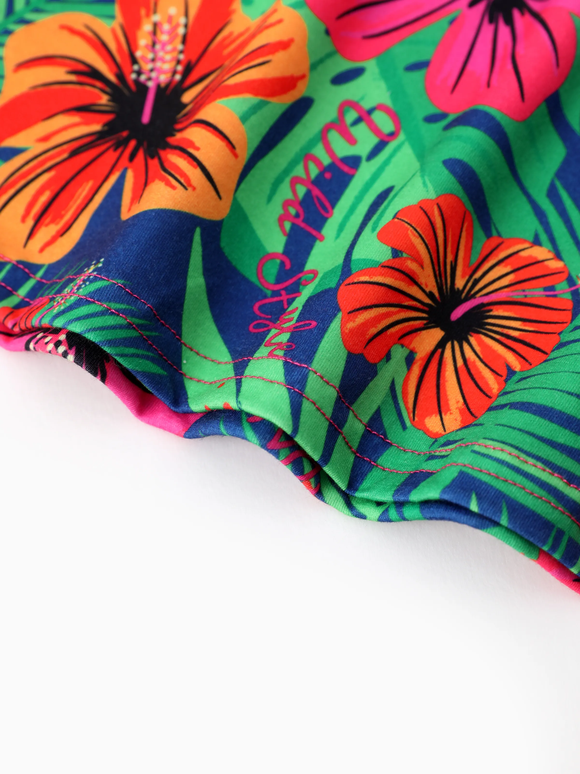 PAW Patrol Toddlers Girl 1pc Skye Tropical Plant Sleeveless Dresse Hot Pink - Image 8