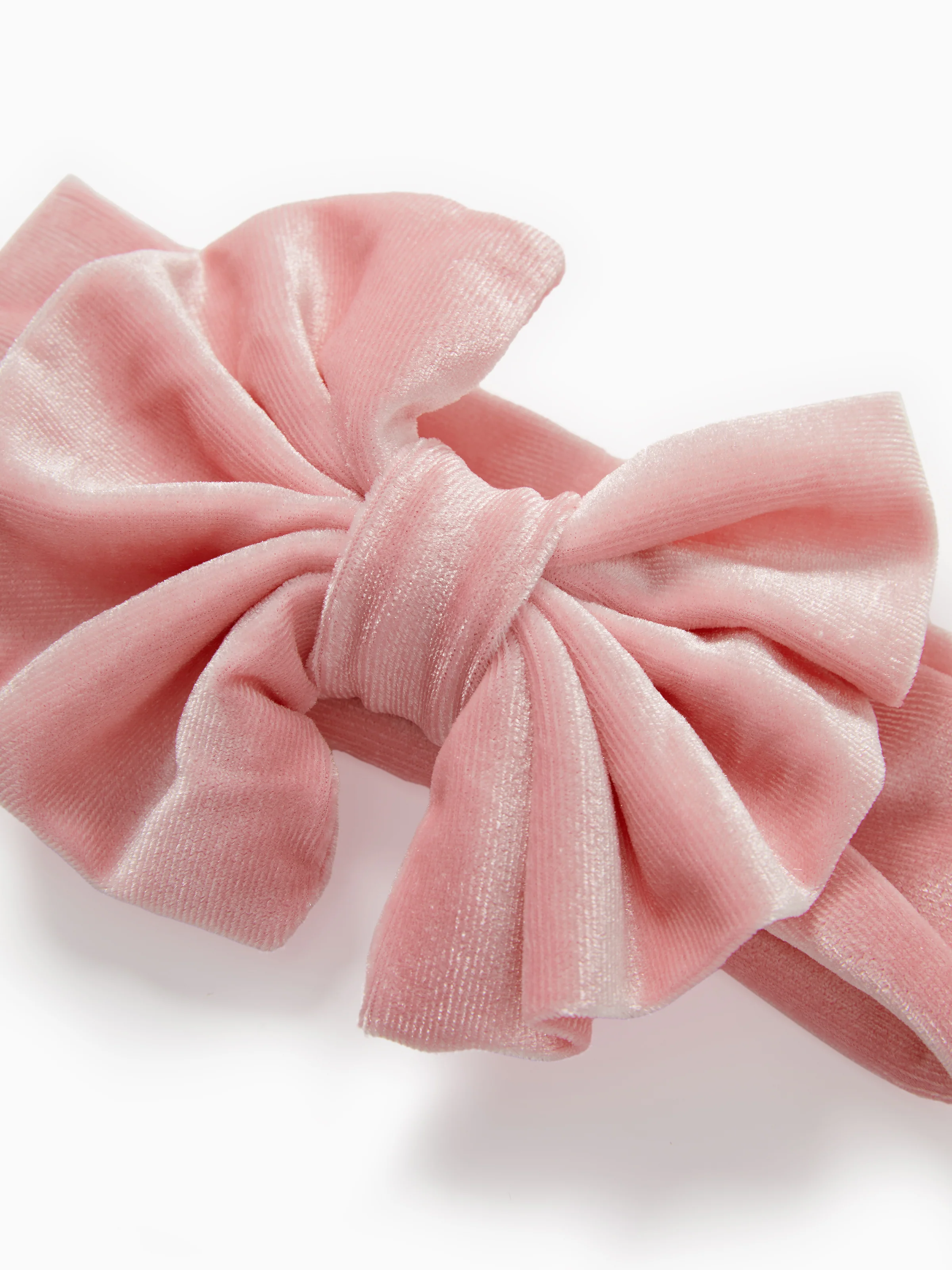 Solid Color Bowknot Headbands for Girls Pink - Image 3