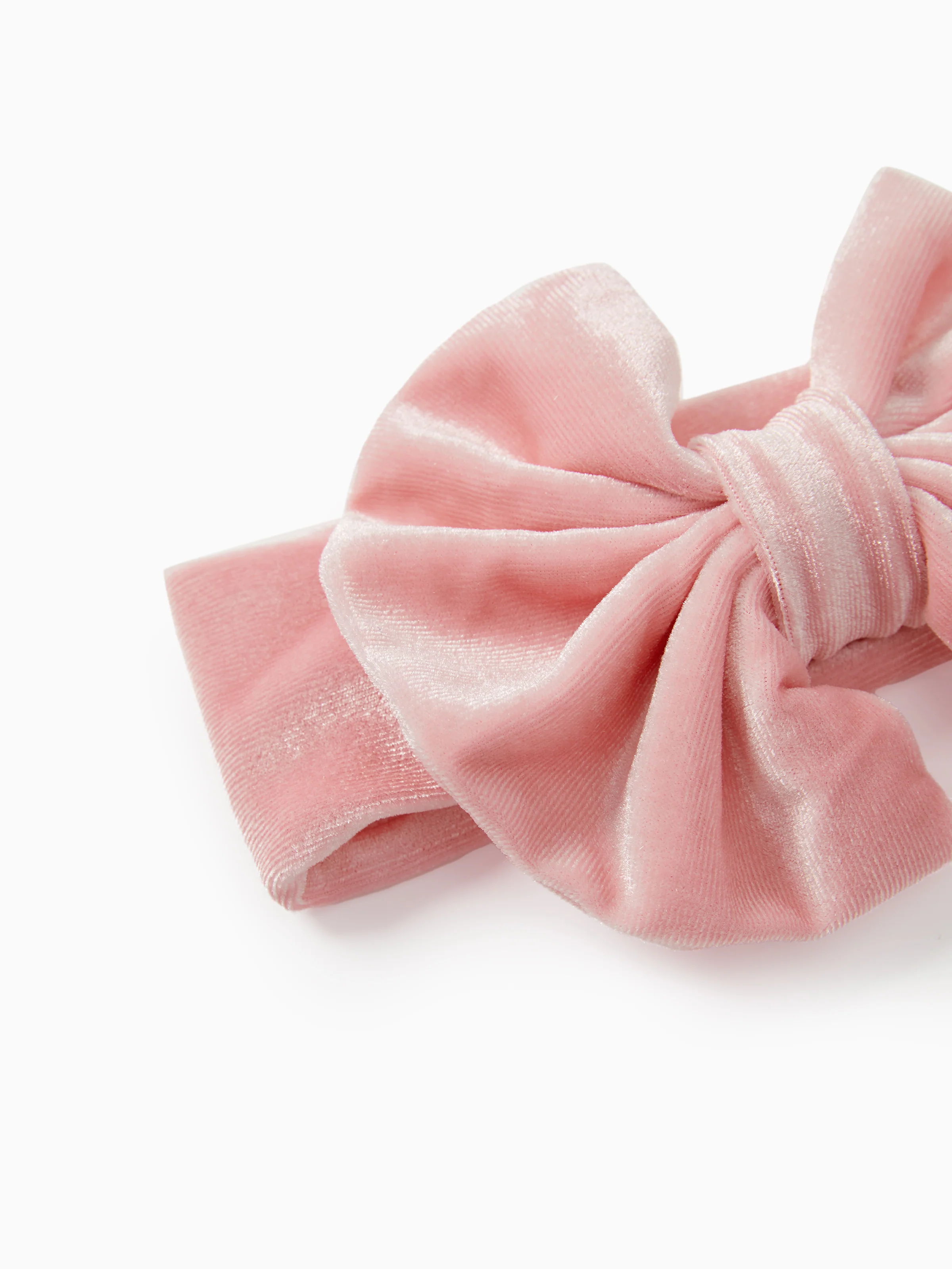 Solid Color Bowknot Headbands for Girls Pink - Image 4