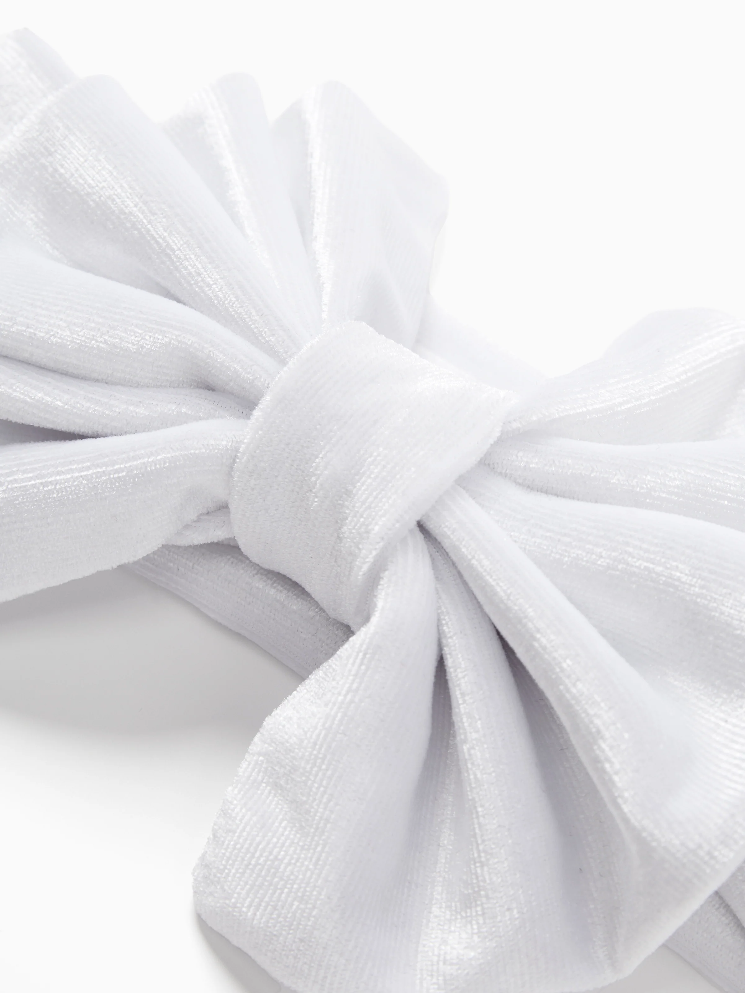 Solid Color Bowknot Headbands for Girls White - Image 4