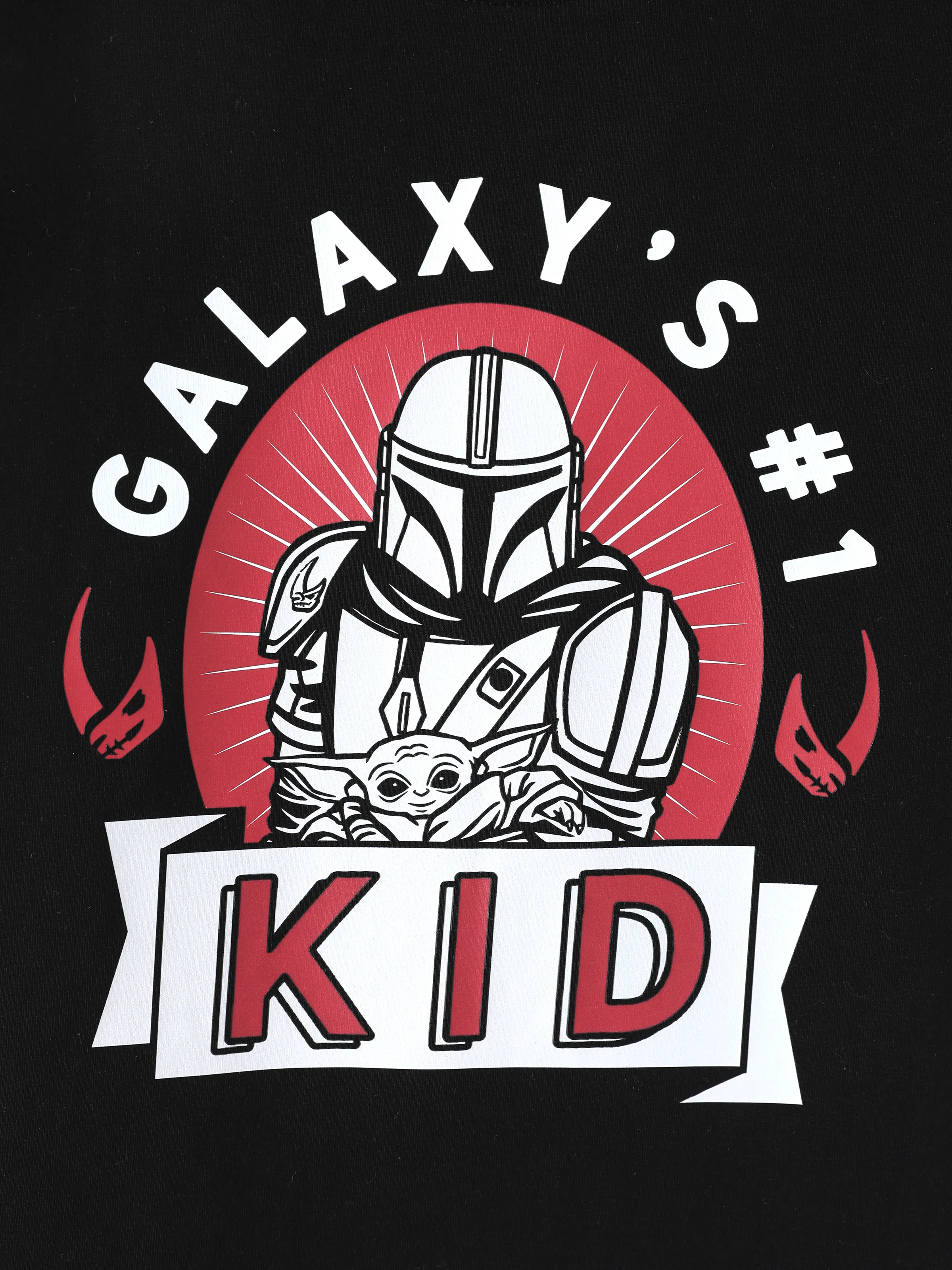 Star Wars Family Matching Grogu Cotton Character Print T-shirts Black - Image 10