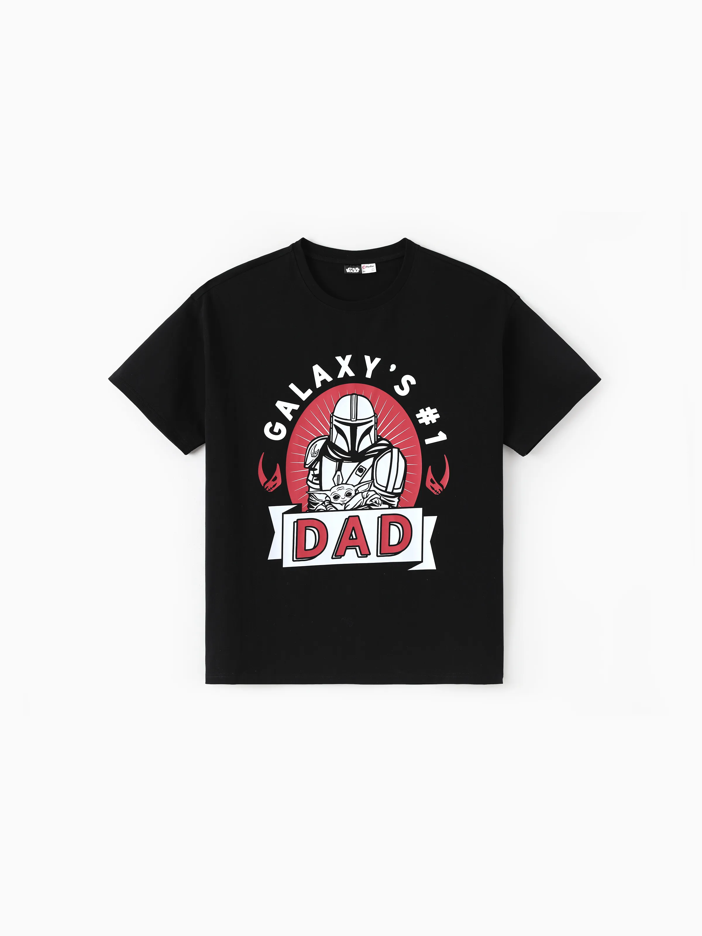 Star Wars Family Matching Grogu Cotton Character Print T-shirts Black - Image 12