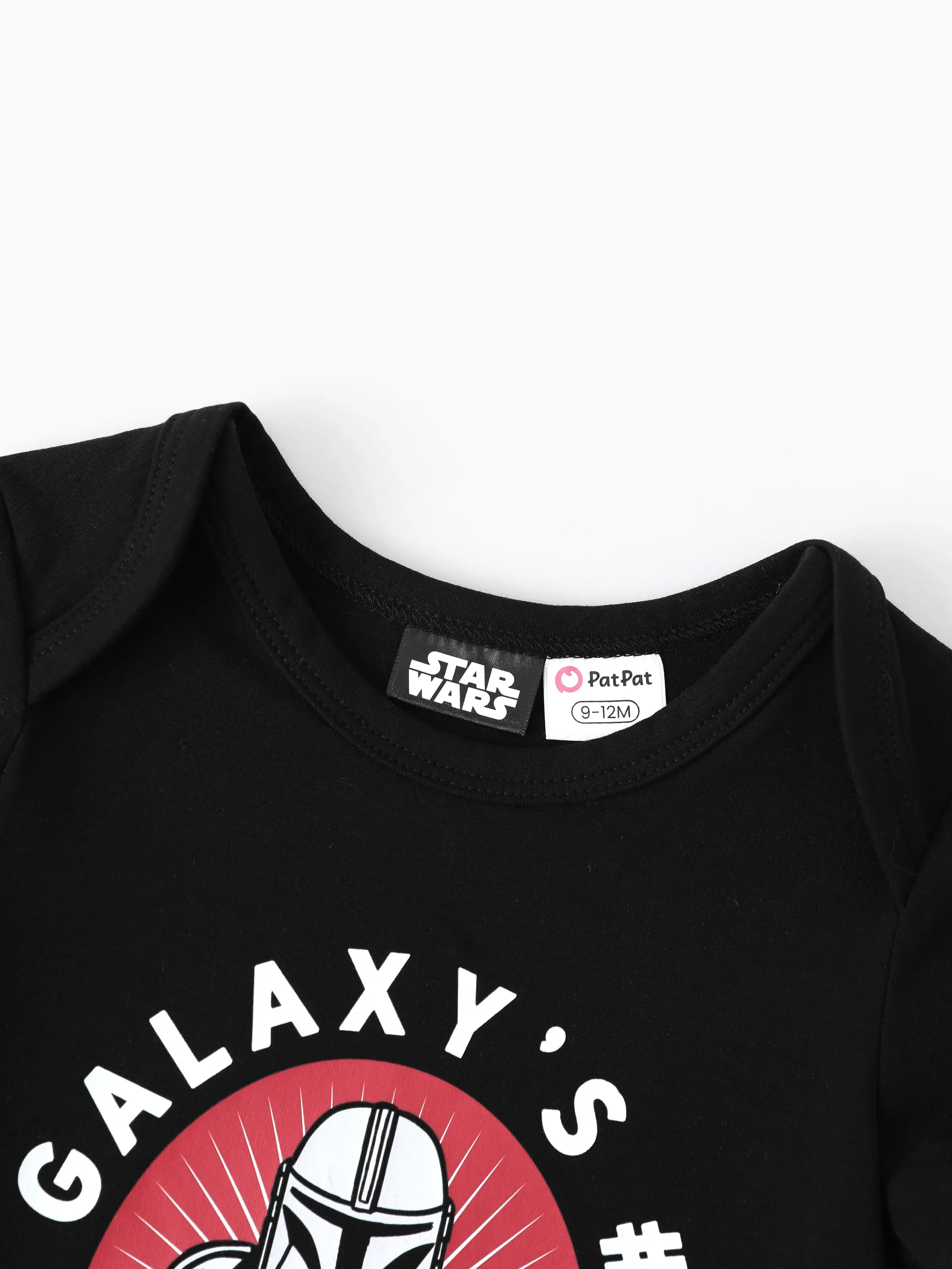 Star Wars Family Matching Grogu Cotton Character Print T-shirts Black - Image 4