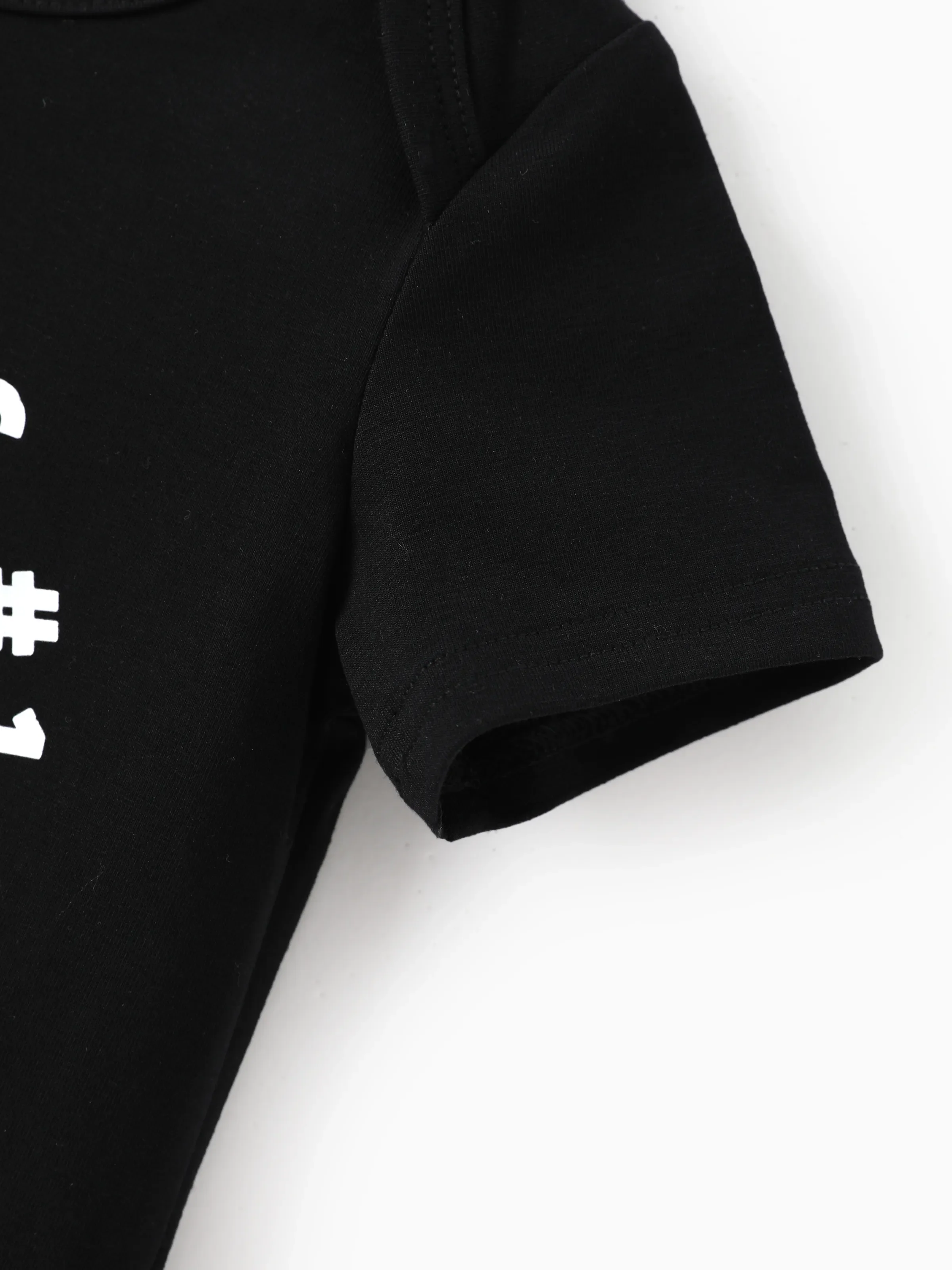 Star Wars Family Matching Grogu Cotton Character Print T-shirts Black - Image 6