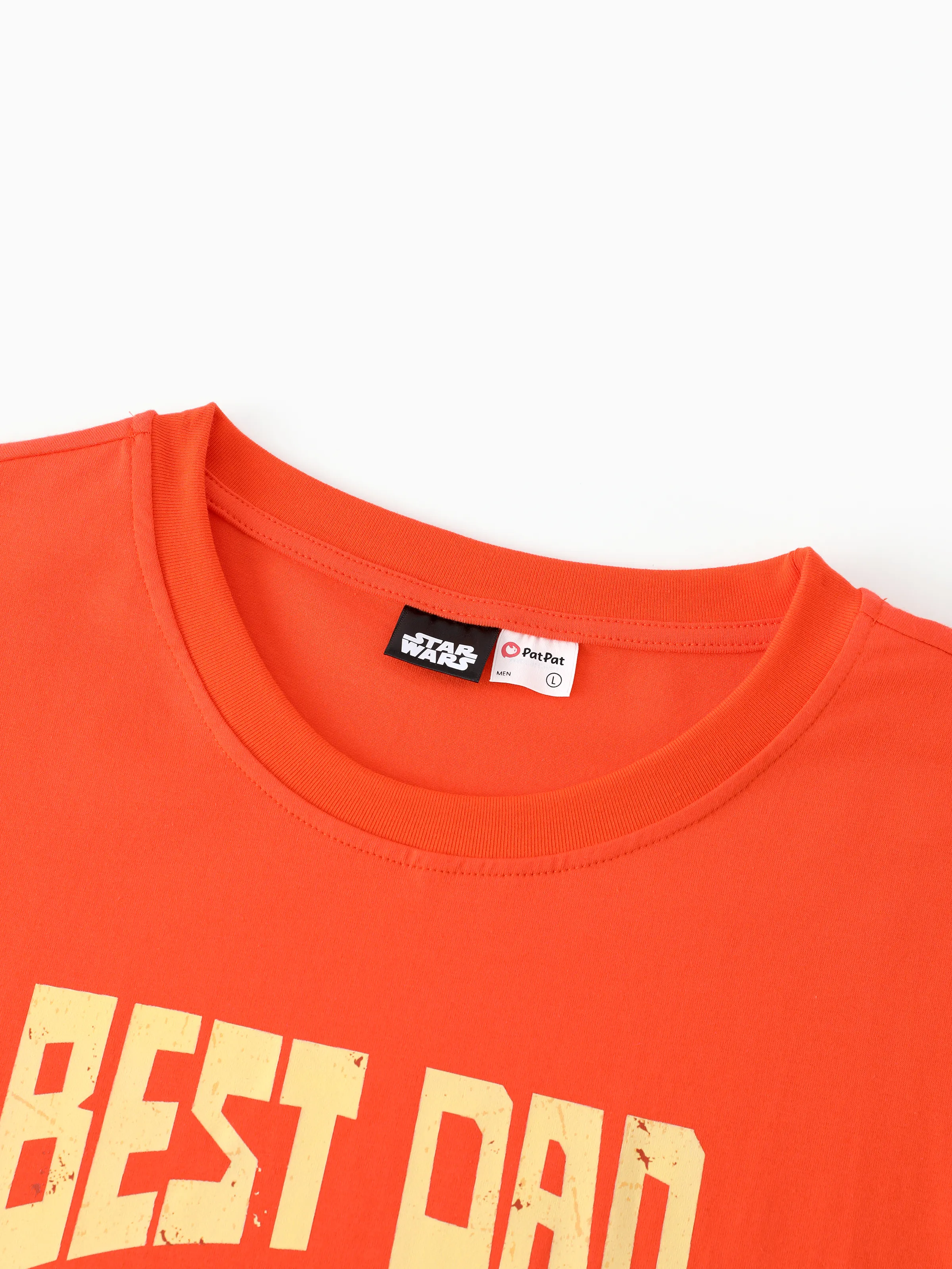 Star Wars Father's Day Matching Family Mandalorian & Grogu Cotton Tee Orange red - Image 9