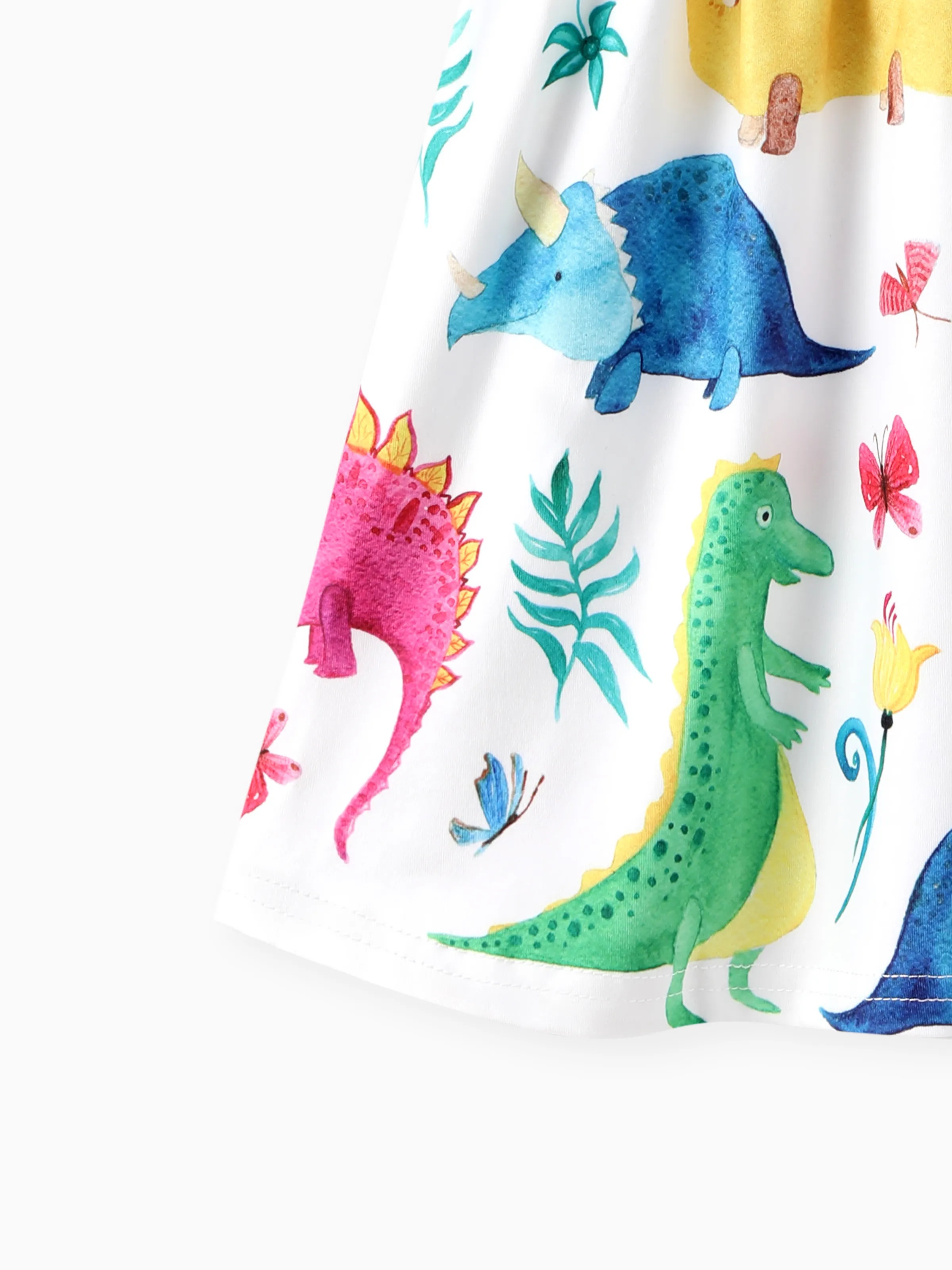 Toddler Girl Animal Dinosaur Print Sleeveless Dress Multi-color - Image 5