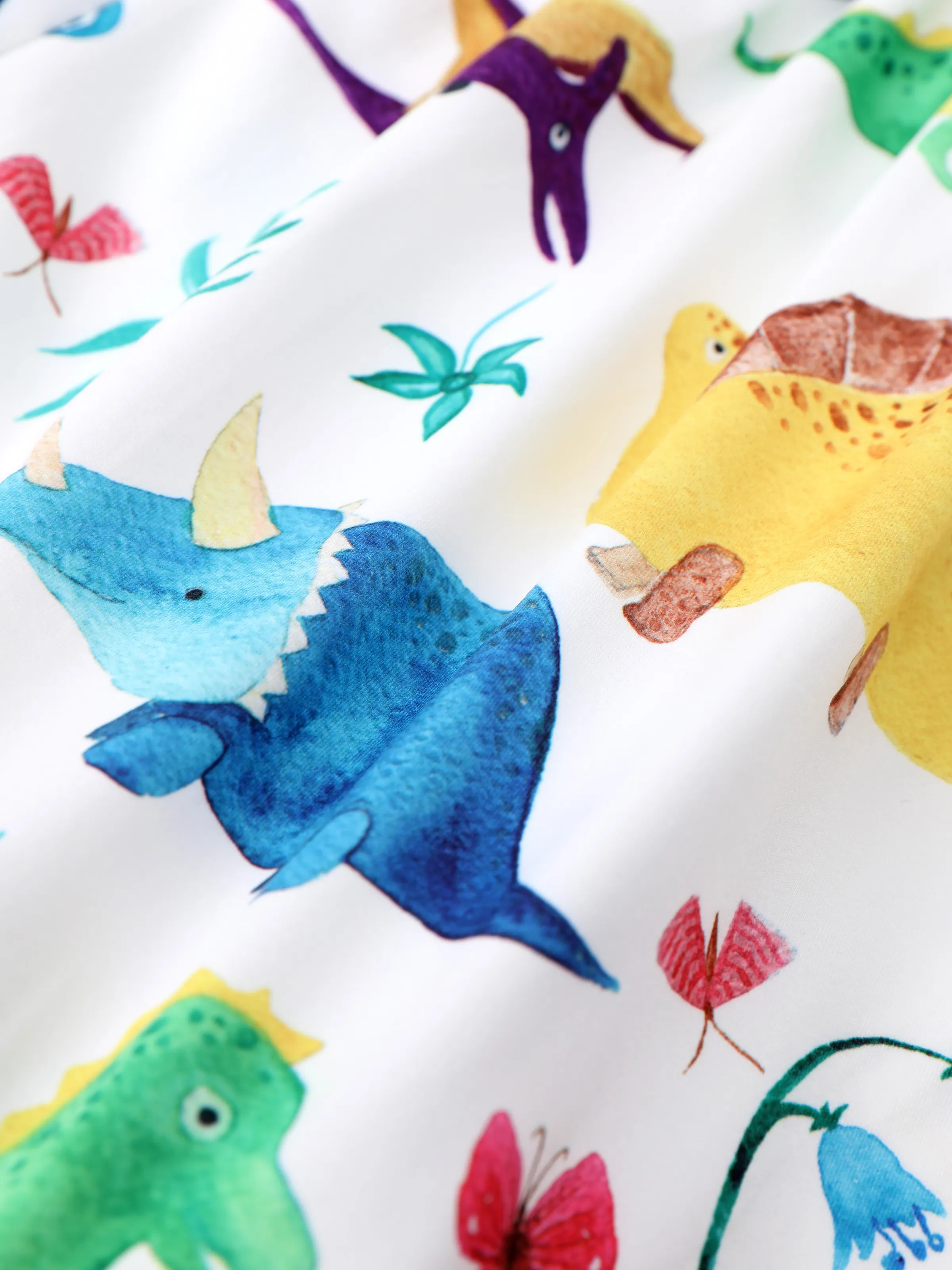 Toddler Girl Animal Dinosaur Print Sleeveless Dress Multi-color - Image 6