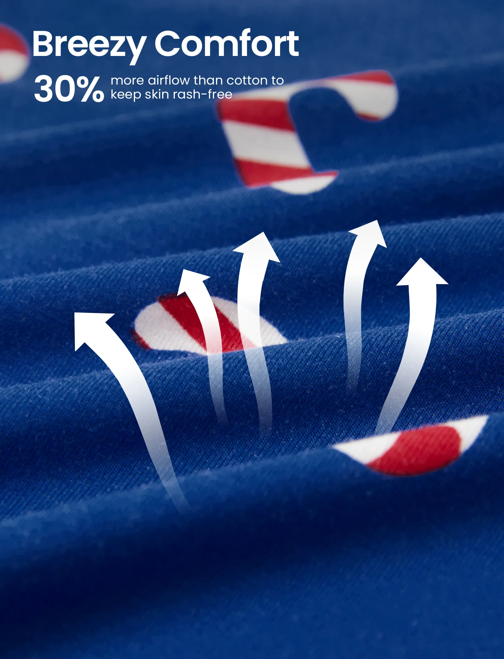 Toddler / Kids Christmas / Halloween PJS for Boys 3-Piece Bamboo Pajama Set 2-in-1 Look for 4 Seasons (Snug-Fitting) Deep Blue - Image 7