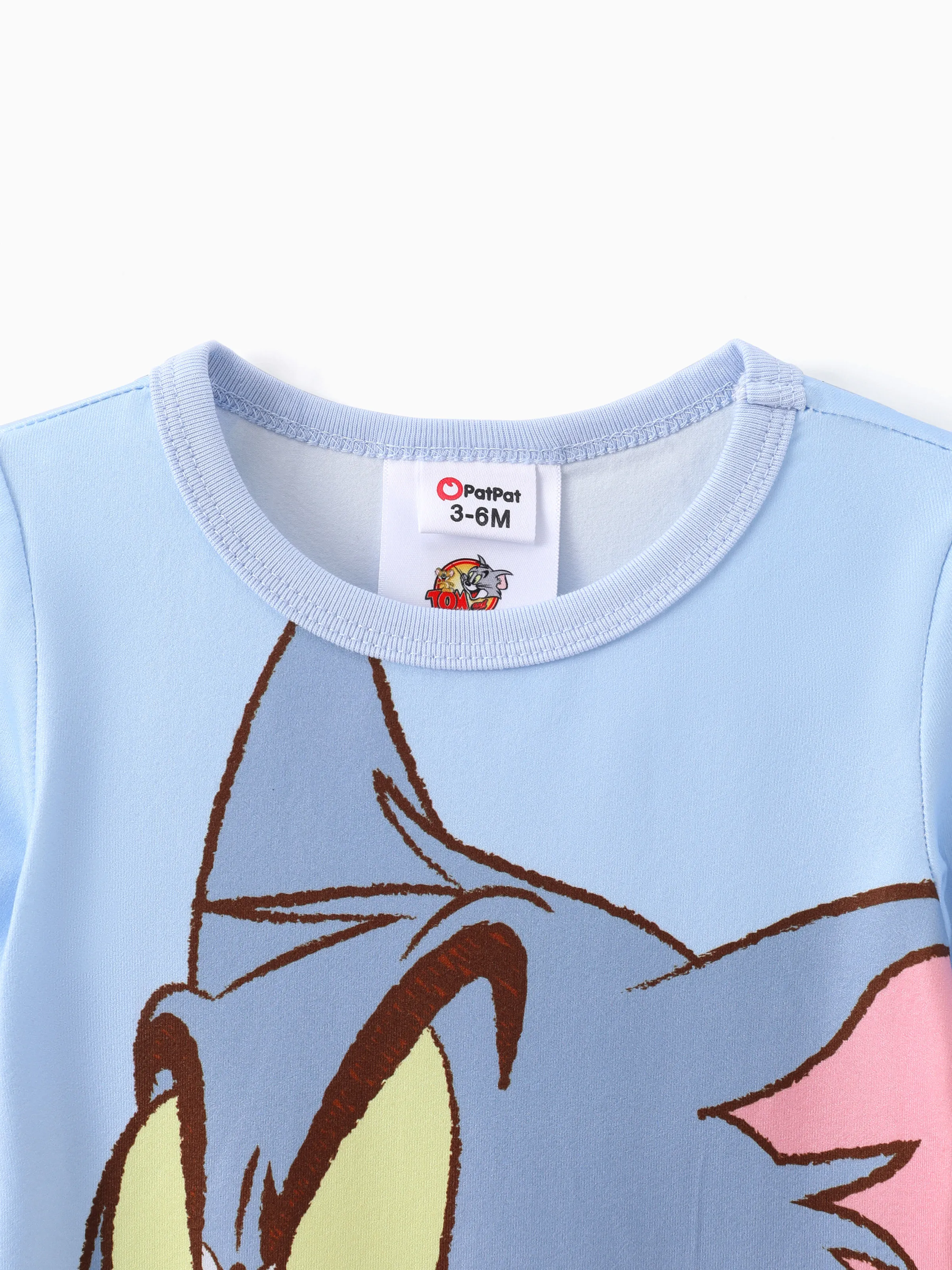 Tom and Jerry Baby Boy/Girl Cute Pattern Print Jumpsuit Blue - Image 3